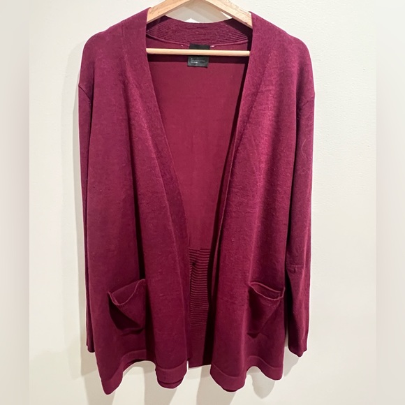 89th & Madison Sweaters - 89TH & MADISON Women’s Ribbed Long Sleeve Drape Open Cardigan (Size: XL) EUC